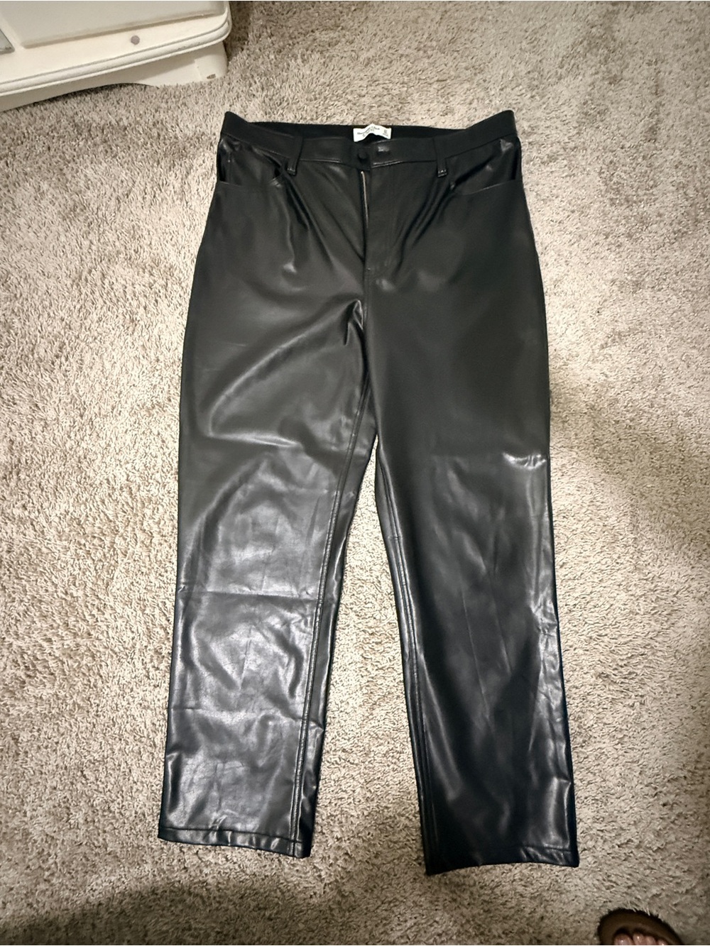 Abercrombie & Fitch Black Faux Leather Pants